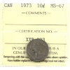 Image 1 : 10-cent 1973 ICCS MS67