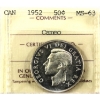 Image 1 : 50-cent 1952 ICCS MS63 Cameo