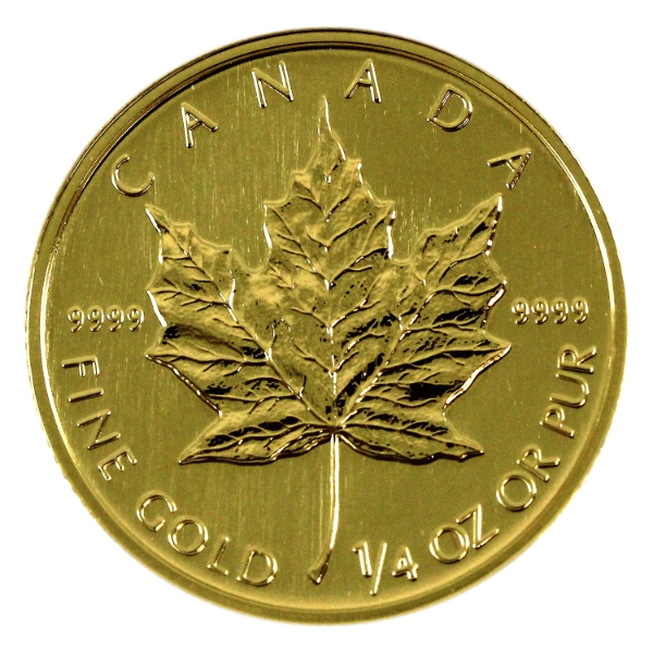 1/4oz Canada 1993 $10 Gold Maple Leaf .9999 Gold Coin (Tax Exempt)