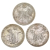 Image 1 : 3x 1oz Rwanda 2018-2020 50 RWF Francs Lunar Series .999 Fine Silver Coins. 3pcs (Tax Exempt)