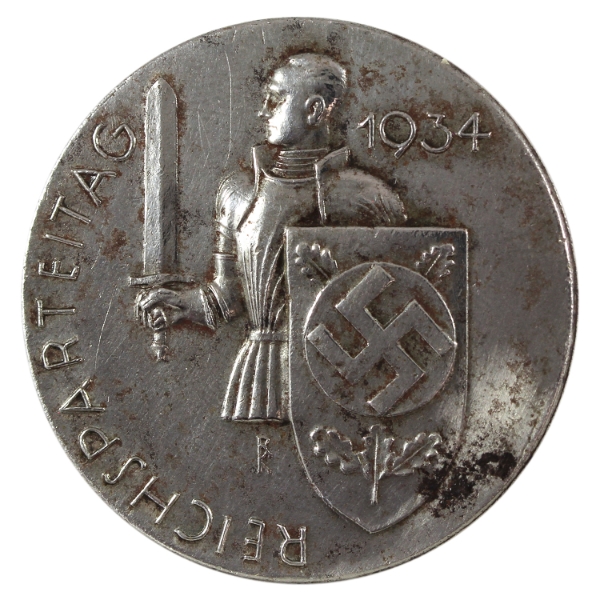 Germany 1934 Nazi Party Rally Badge; NAMED: C. Balmberger 38mm