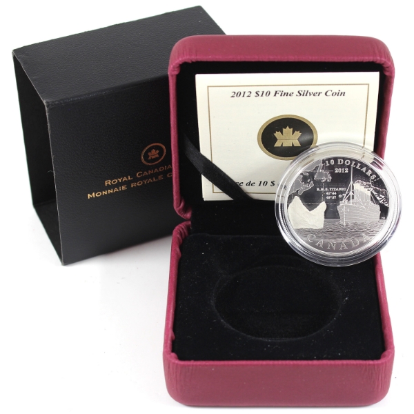 2012 $10 R.M.S. Titanic Fine Silver Coin (Tax Exempt)