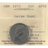 Image 1 : 25-cent 1973 Large Bust ICCS SP66