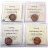 Image 2 : 1-cent 1954 SF, 1955 SF, 1956 & 1957 ICCS PL65 Red. 4pcs. 