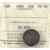 Image 1 : 10-cent 1884 ICCS VF30