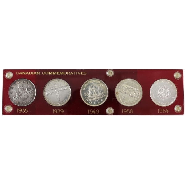 1935-1964 Canadian Commemoratives in Vintage Holder. 