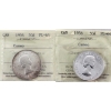 Image 1 : 50-cent 1954 PL65 & 1956 PL66 ICCS Cameo. 2pcs