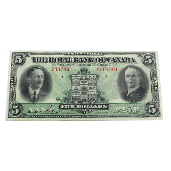 630-14-04 1927 $5 Royal Bank EF Wilson-Holt EF SN: 2307961 ppA