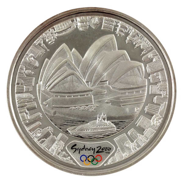 Australia Silver 2000 $5 Olympic Coin Collection- Harbour of Life - Land 1oz .999 Fine Silver Round