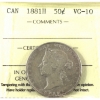 Image 1 : 50-cent 1881H ICCS VG10