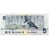 Image 1 : BC-56a 1986 $5 EF-AU Crow-Bouey Neat Number SN:ENA1234444