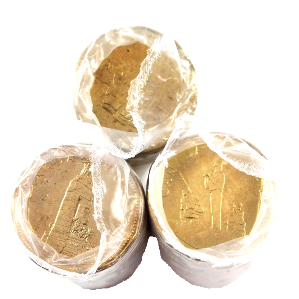 1992-1995 $1 Loon Original Wrapped Rolls of 25pcs. 3 Rolls.