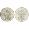 Image 2 : Sudan 1976 2 1/12 Pounds & 5 Pounds Sterling Silver Proof Wildlife Conservation Series Coins. 2pcs