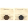 Image 1 : 1-cent 1955 NSF ICCS VF20. 2pcs.