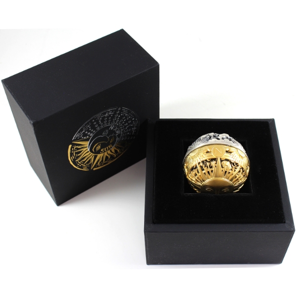 Samoa Silver 2024 $5 Filigree Spherical Sun and Moon w/ Partial 24-Karat Gold Plating (Tax Exempt)
