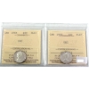 Image 1 : 10-cent 1965 & 1966 ICCS PL67 UHC. 2pcs