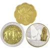 Image 1 : 2014 & 2018 $20 .9999 Fine Silver Coins with Gold Plating. 3pcs. (Tax Exempt)