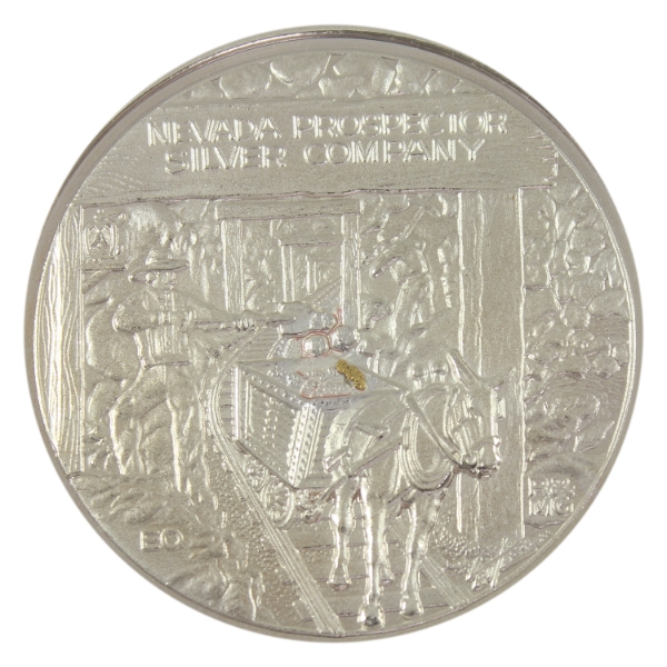 2oz Private Mint 1988 Nevada Prospector Silver Company Vintage .999 Fine Silver Round (Tax Exempt)