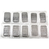 Image 1 : 10x 1oz Johnson Matthey .999 Fine Silver bars in Sealed Sheet. 10pcs