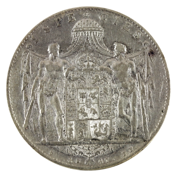 Denmark Silver 1847 Speciedaler F-VF (Impaired)