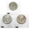 Image 2 : 1oz USA 1986-1990 $1 Silver Eagles .9993 Fine Silver Coins. 3pcs. (Tax Exempt)