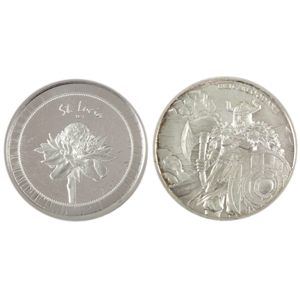 2x 1oz Mixed .999 Fine Silver Rounds. 2pcs. (Tax Exempt)