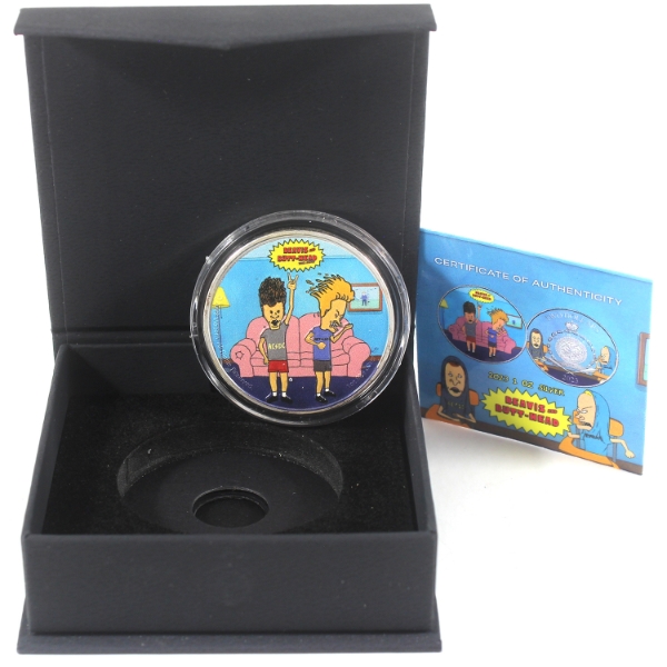 Niue Silver 2023 $2 Beavis & Butthead 1oz .999 Fine Silver Round (Tax Exempt)