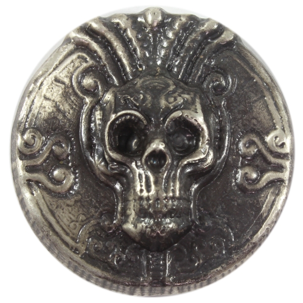 5oz Beaver Bullion Ornate Skull .999 Fine Silver Round (Tax Exempt)