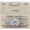 Image 1 : 10-cent 1955 ICCS PL66 Cameo