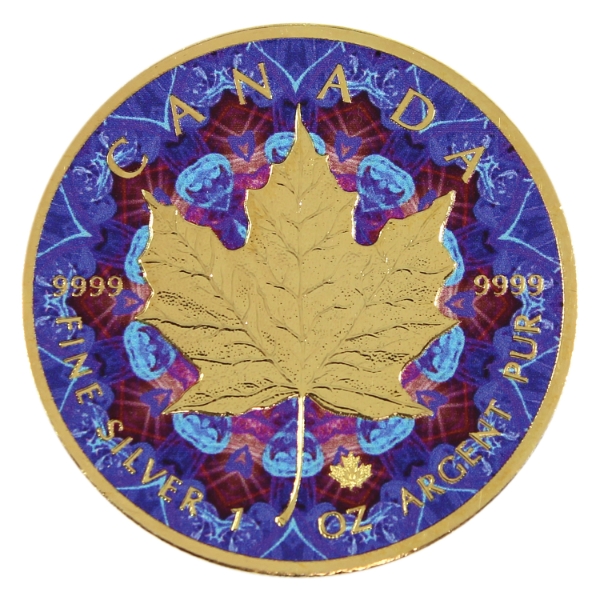 1oz 2017 $5 SML Coloured .9999 Fine Silver w/ Gold Plating (Tax Exempt