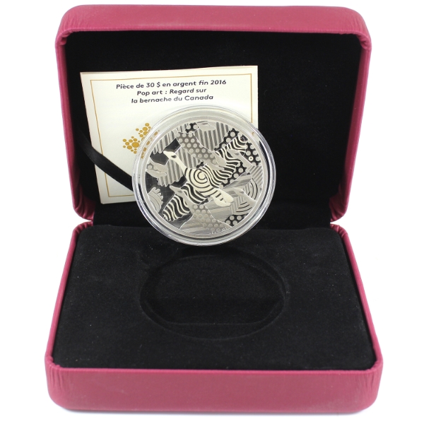 2016 $30 Celebrating the Canada Goose - Pop Art 2oz .9999 Fine Silver Coin (Tax Exempt)