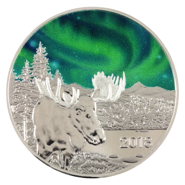 1oz TD 2018 Northern Lights .9999 Fine Silver Round (Tax Exempt)