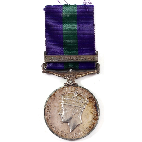 Great Britain 1962 George VI General Service Medal CLASP: Palestine 1945-1948