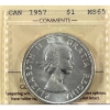 Image 1 : Silver $1 1957 ICCS MS65