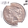 Image 1 : USA 1935-S Peace Silver Dollar AU (Scratched)