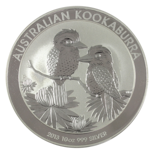 10oz Australia 2013 $10 Kookaburra .999 Fine Silver Round (Tax Exempt)
