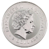 Image 2 : Australia 2001 2oz $2 Lunar Series I Year of the Snake .999 Fine Silver Proof Coin (Tax Exempt)