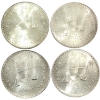 Image 1 :  Mexico 1979 & 3x 1980 1 Onza Sterling Silver Coins. 4pcs
