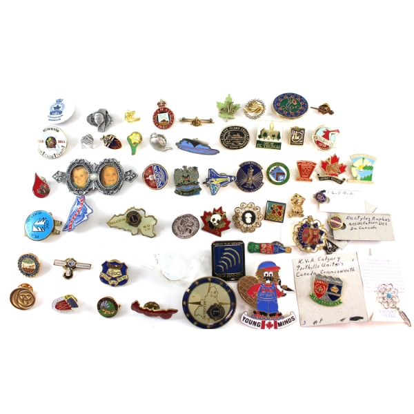 Lot of 55x Assorted Pins. 55pcs. 