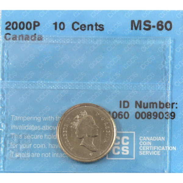 10-cent 2000P Test Token CCCS MS60