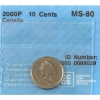 Image 1 : 10-cent 2000P Test Token CCCS MS60