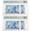 Image 1 : 2x BC-69a 2013 $5 PMG GEM UNC68 EPQ Macklem-Carney Printer: CBNC-Polymer SN: HBG3201185 & HBG3182666