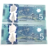 Image 1 : 2x RADAR BC-69b 2013 $5 HBS2565256 & HBS2566256  Radar-Repeater Polymer Macklem-Poloz Notes. 2pcs.