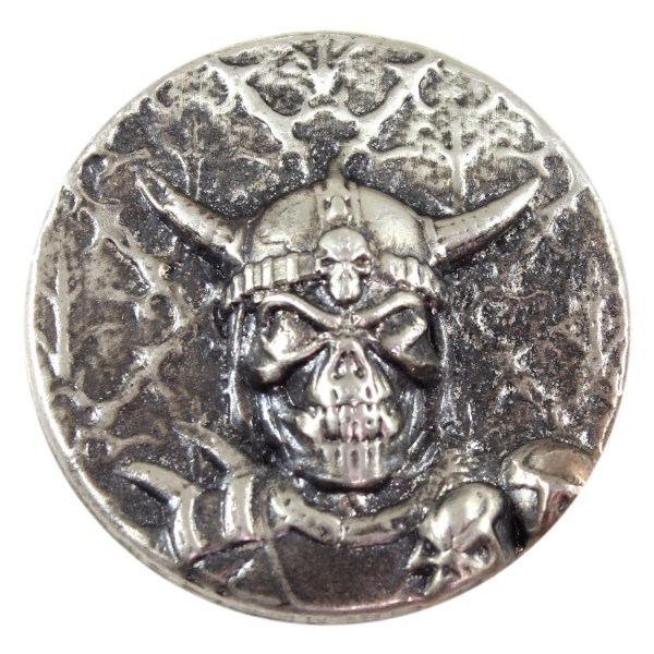 5oz Beaver Bullion Horned Warrior Skull .999 Fine Silver Round (Tax Exempt)