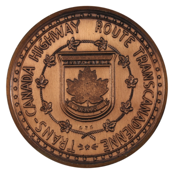 1962 Official Opening of the Trans-Canada Highway Medal 65.28g-Copper, 55mm