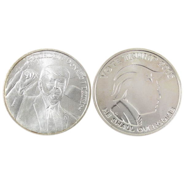 2x 1oz USA Donald Trump Fine Silver Rounds. 2pcs (Tax Exempt) 