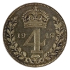 Image 10 : Great Britain Maundy Set 1945 King George VI 4pc Sterling Silver in Original Case