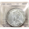 Image 1 : Silver $1 1935 ICCS MS66