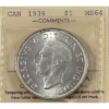 Image 1 : Silver $1 1939 ICCS MS64