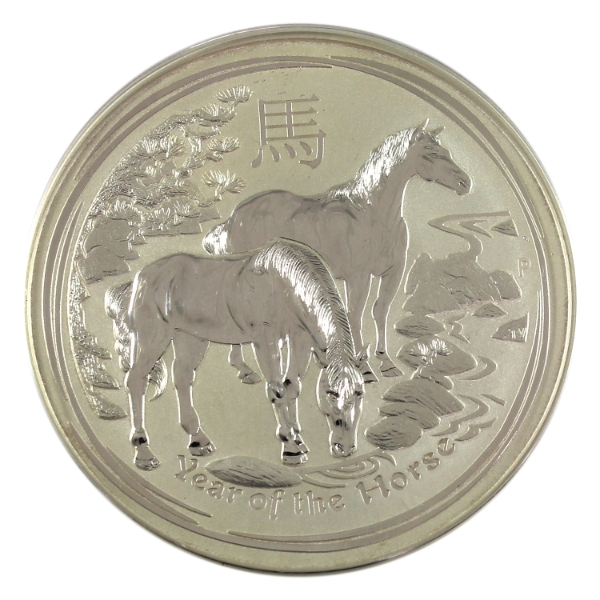 5oz Australia 2014 $8 Year of the Horse .999 Fine Silver Round (Tax Exempt)